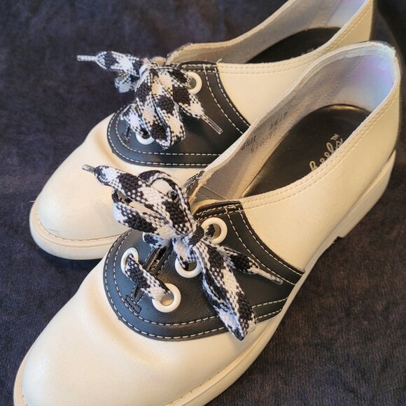 Saddle Shoes - Saddle Oxfords,  Black and White Classics - Picture 1 of 11